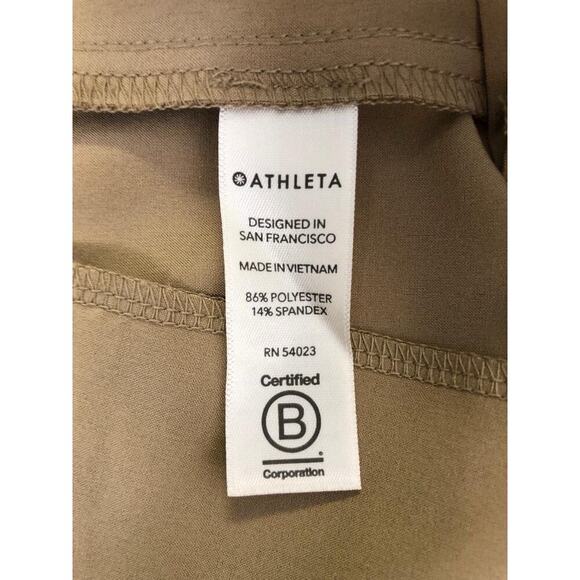 Athleta Go Fat Travel Pants Drawstring Waist Khaki Size 4 Outdoor Hiking Travel - Picture 7 of 12
